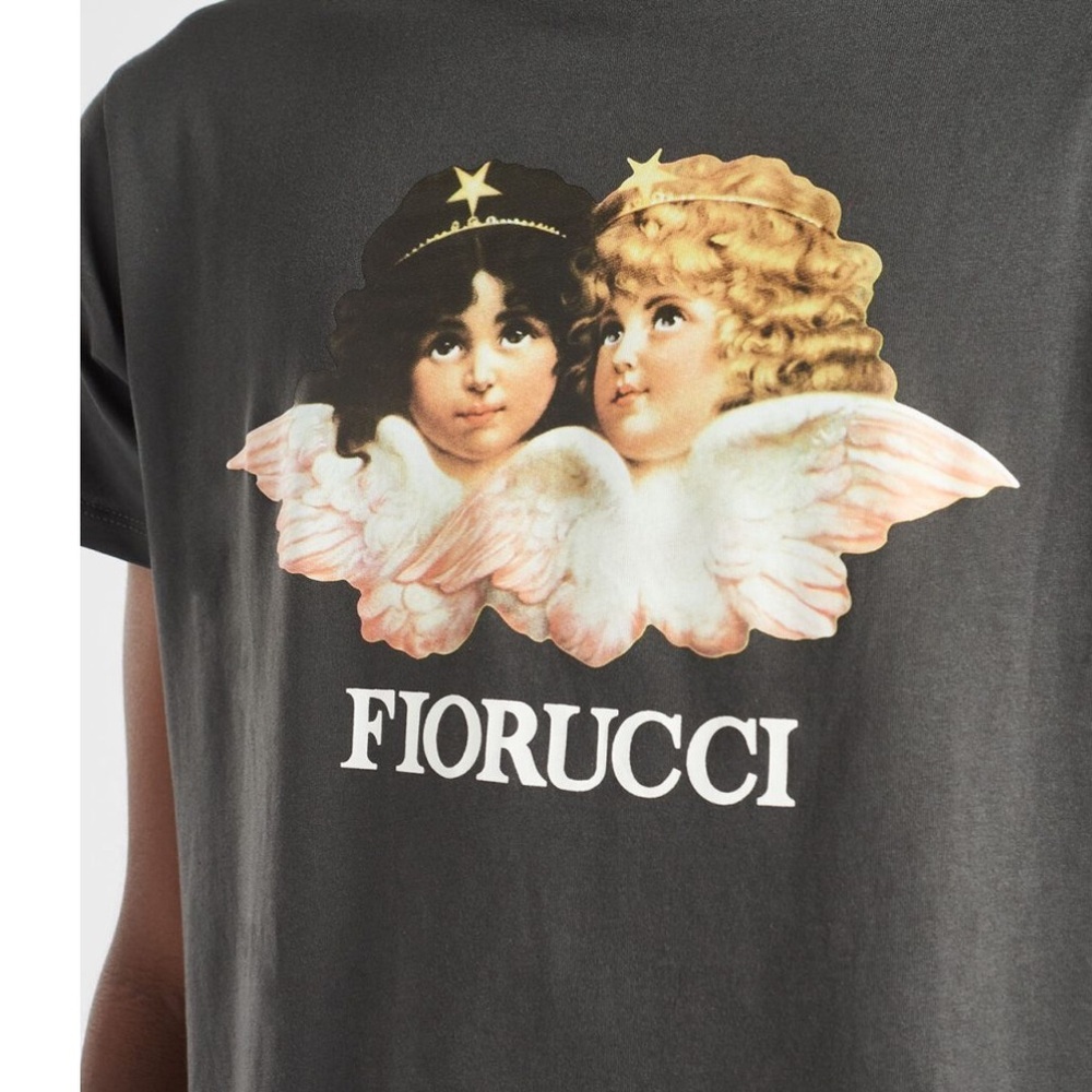Fiorucci Angels T-Shirt Dark Grey Shirt - Picture 2 of 9